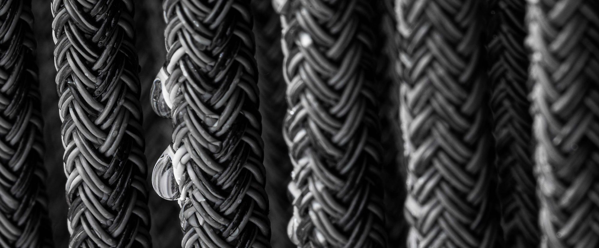 Detail van touwvlechtwerk